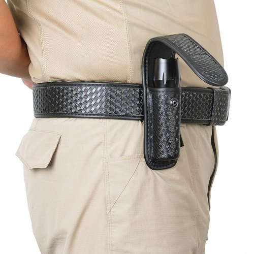TAFTACFR Molded Flashlight Pouch Tactical Flashlight Holster with Hidden Snap Flash Light Case for Duty Belt