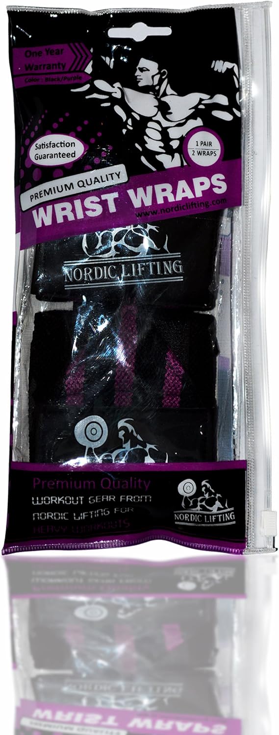 Wrist Wraps (1 Pair/2 Wraps) for Weightlifting/Cross Training/Powerlifting/Bodybuilding - for Women & Men - Premium Quality Equipment for The Absolutely Best Hand Strength & Support - 1 Year Warranty