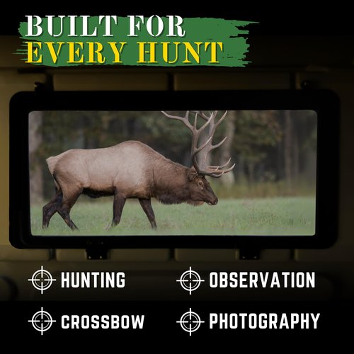 Outta Site Thicket 5-Sided Hunting Blind – 2-3 Persons Hard-Sided Ground Blind for Deer, Turkey Hunting – Oak