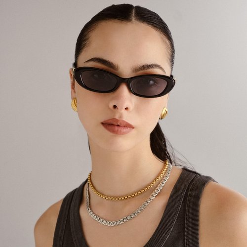 Le Specs Women's The Whisperer Sunglasses, Black, One Size