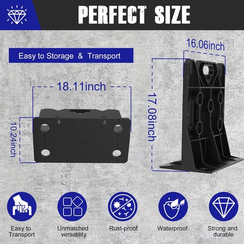 Multi Purpose Wire Dispenser, Cable/Wire Spool Rack, Wire Spool Caddy, Holds Spools Up to 34" In Diameter, Load Capacity 330 LBS, 1 Pair (BLACK)