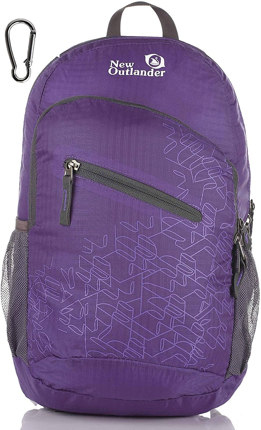 Outlander Packable Handy Lightweight Travel Hiking Backpack Daypack, Black