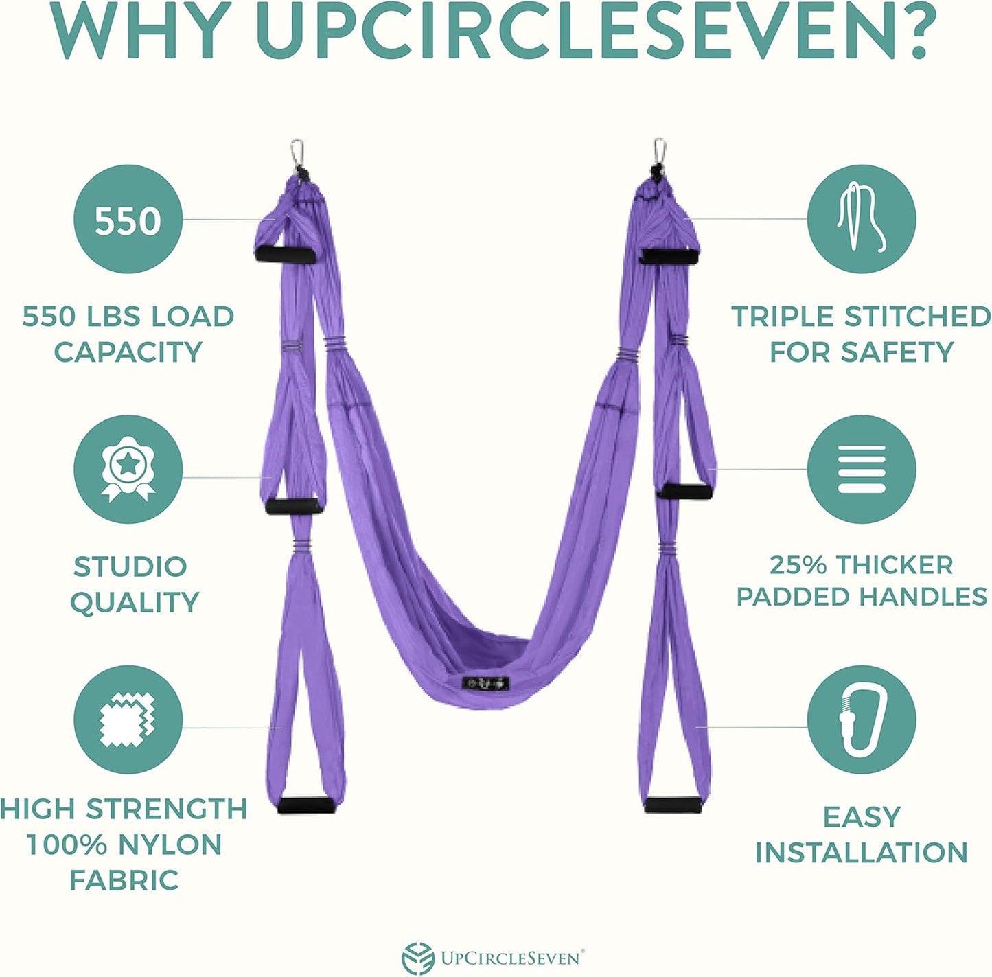 UpCircleSeven Aerial Yoga Swing Set Ceiling Mount Accessories