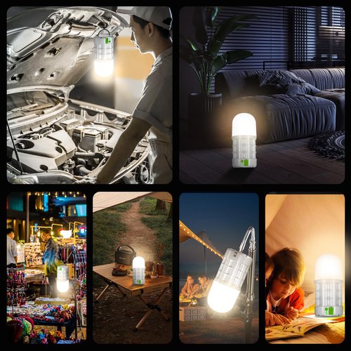 WONYO Rechargeable Lantern, 8000mAh 1320 LM Flashlight, 3 Light Modes & Stepless Dimmable, Emergency Camping/Home/Hiking/Power Outages (Warm Light)
