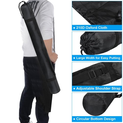 PATIKIL 39 Inch Tripod Monopod Case Bag, Nylon Camping Foldable Foldable Tripod Carry Case Storage Bag with Shoulder Strap for Outdoor Travel, Black