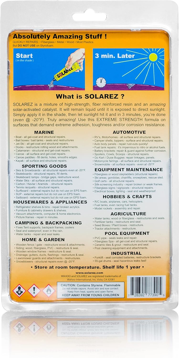 SOLAREZ Artisan Epoxy Resin Kit - Clear, UV-Resistant, 16 oz for Crafts & Repairs