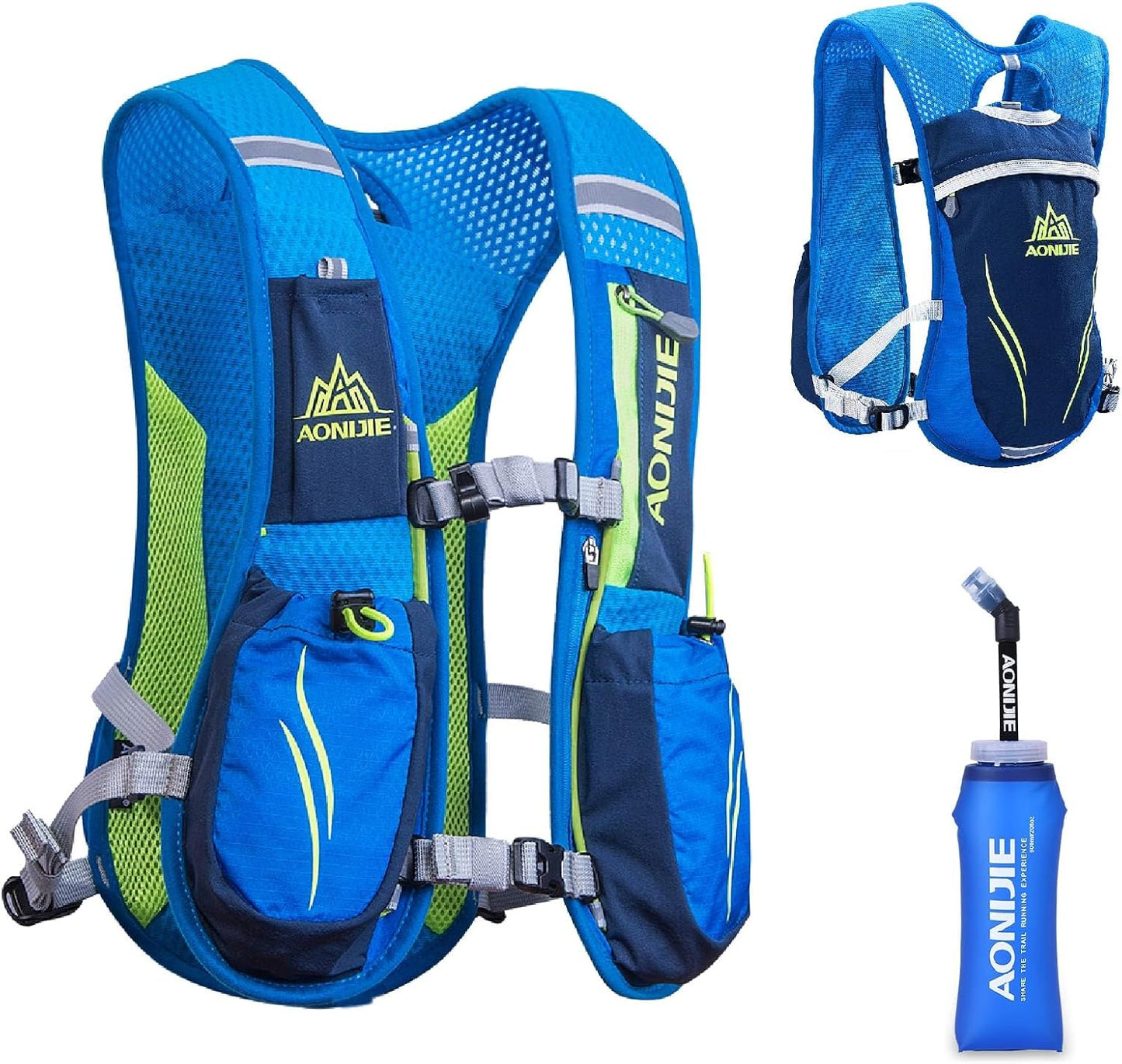 JEELAD Running Hydration Vest Trail Backpack for Women and Men Jogging Trail Race Marathon Cycling Hiking