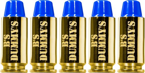 B's Dry Fire Snap Caps - A.K.A. B's Dummy's - Dummy .40 S&W Training Caps (5 Pack) (Blue Brass)