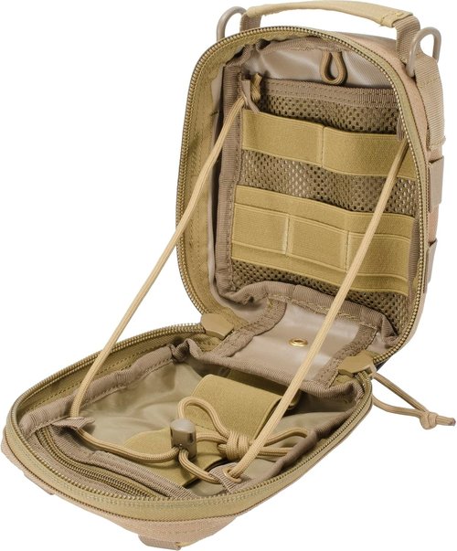 Barska Loaded Gear CX-900 First Aid Utility Pouch – MOLLE Compatible Tactical Medical Bag, Compact Dual Zipper Design, Durable Nylon