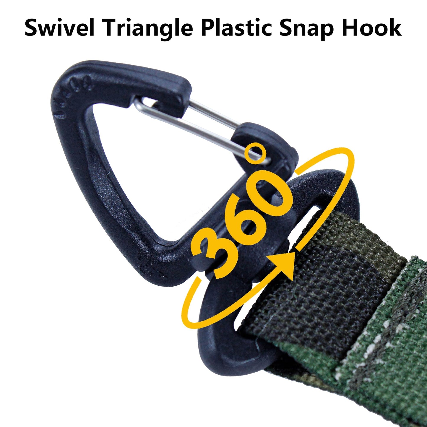 JX Tacfancier Molle Glove Clip T-Mount Swivel Hook, Tactical Key Holder for Belt, Triangle Plastic Snap Carabiner Battle Belt Accessories