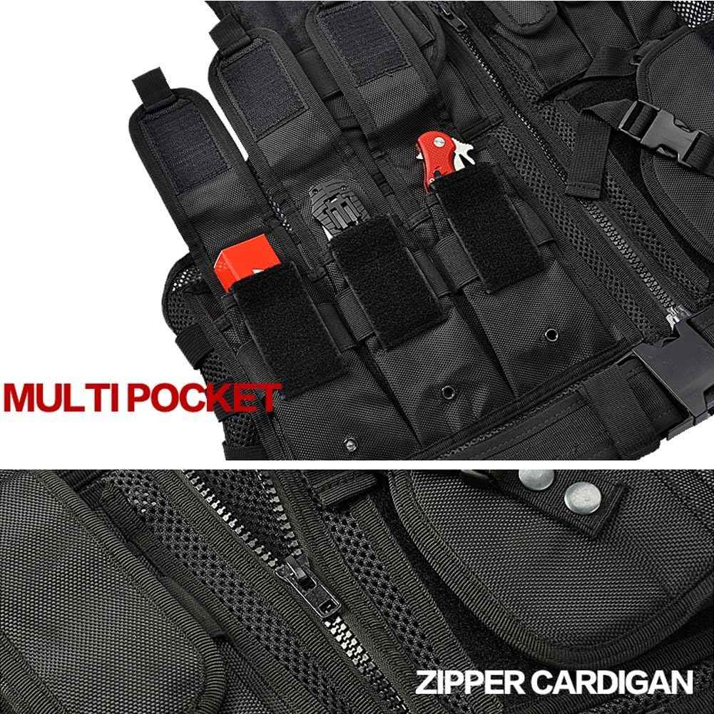 YAKEDA Tactical Vest for Adults - Ultra-Light, Breathable Airsoft Training Gear
