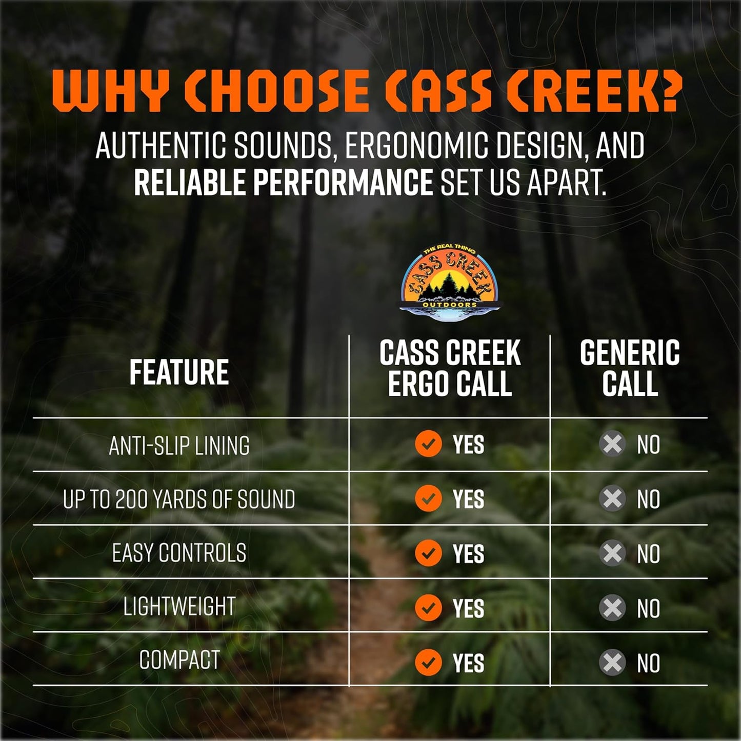 Cass Creek Ergo Call, Handheld Electronic Hunting Call, Compact Design, 5 Authentic Calls in 1, Expert Calls for Everyone
