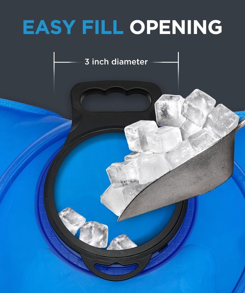 RANGLAND Extra Large 8L Water Bladder (2.1 Gallon) Heavy Duty Hydration Reservoir Bag, Easy-Fill Wide Mouth Opening, Leak-Proof Drinking Tube with Bite Valve Straw