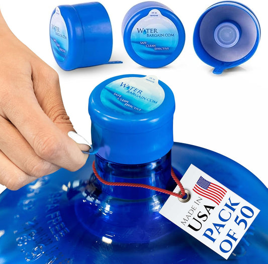 [10 Pack] USA Made 3 & 5 Gallon Water Bottle Caps - Spill Proof 5 Gallon Water Jug Cap fits 2, 3, 5, 6 Gallon Water Jugs - 5 Gallon Water Jug Lid - Lids for 5 Gallon Jug Cap, 3 Gallon Water Jug Cap