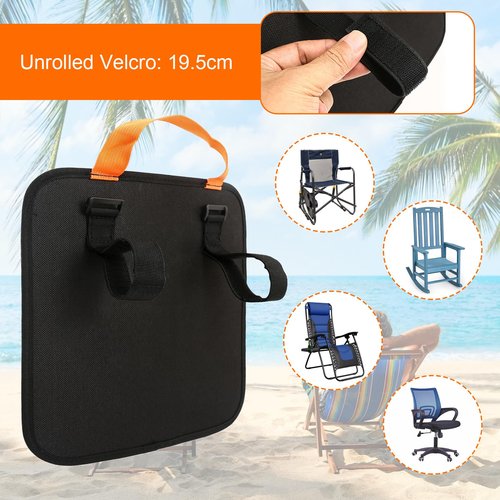 EHRGK Beach Chair Cup Holder,Beach Cup Holders,Camping Chair Side Organizer Armrest Storage Bag Side Pocket Bag,Hanging Chair Attachment Camping Beach Accessories for Phone Water Bottle Sunglasses