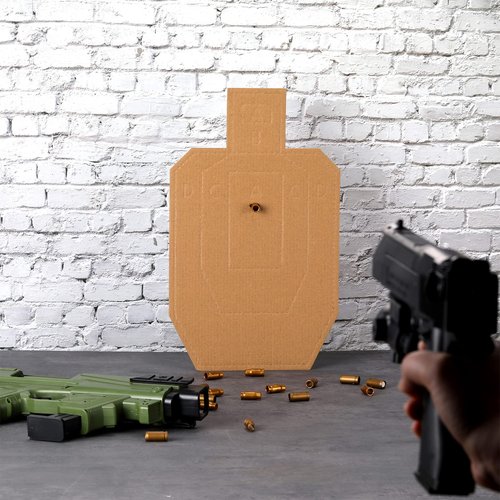 Hungdao 100 Pcs Tactical Range Shooting Targets Silhouette Tactical Cardboard Targets for Shooting Range Practice Competitions Self-Defense Training (30 x 18 Inch)