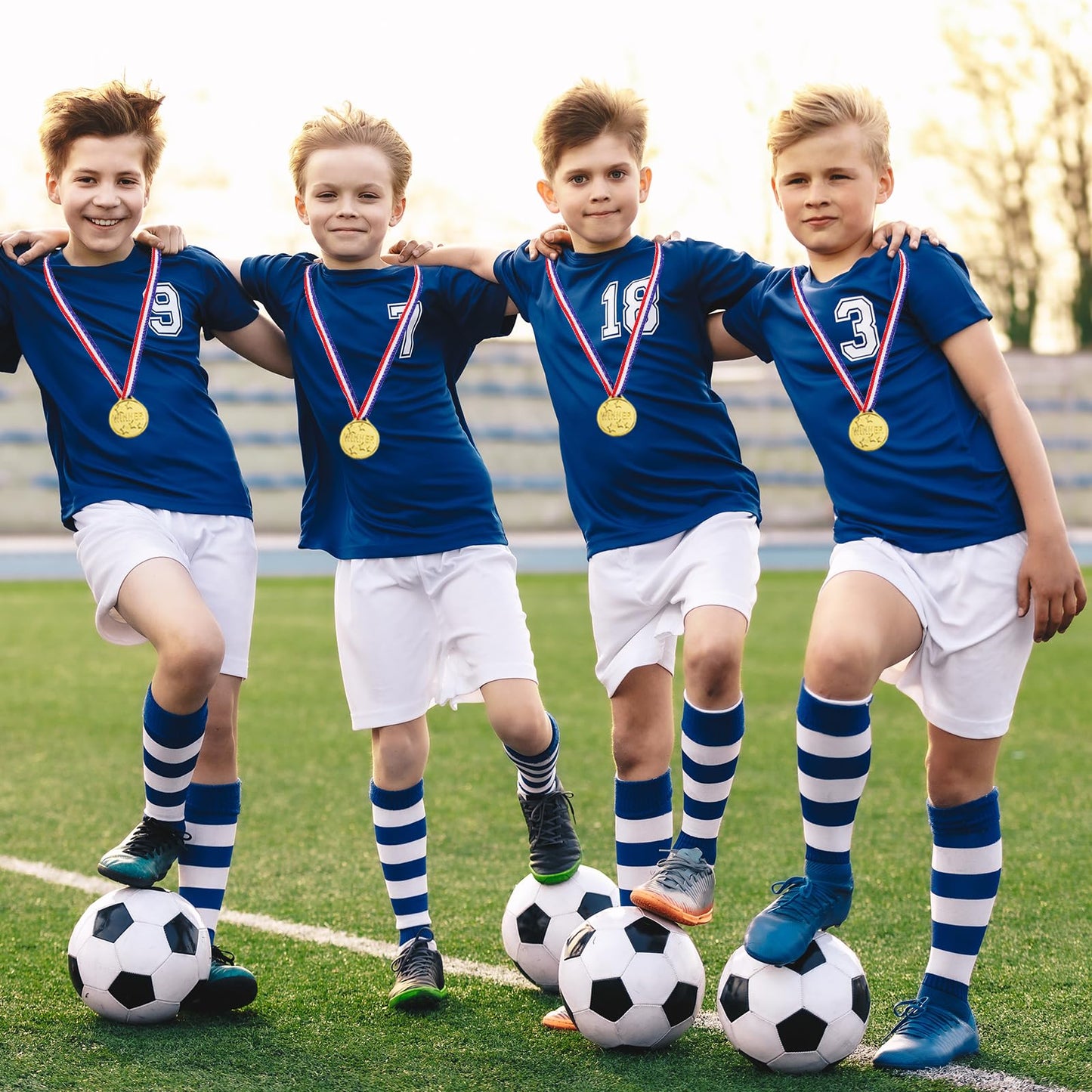 30 Pcs Gold Medals for Kids, Gold Plastic Winner Award Medals Golden Medal Prizes for Children Sports Competitions Game Party Gift