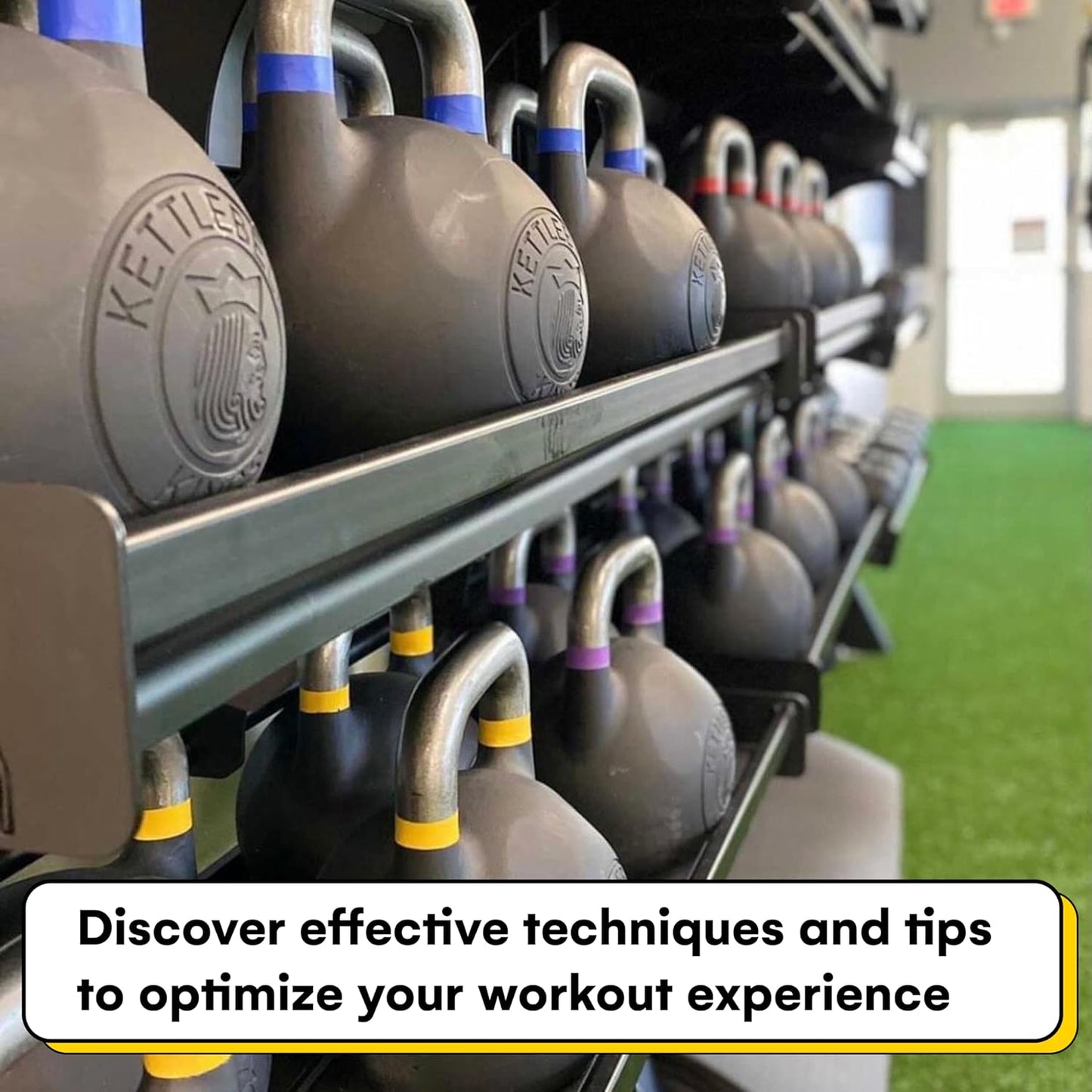 Powder Coated Kettlebells Set (9-97 lb) - Strength Training Weights for Home Gym