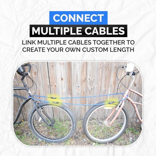 DocksLocks Security Cable Lock Set, Resettable Combination Lock, Mounting Bracket, Portable and Compact for Bikes, Scooters and More, 4ft
