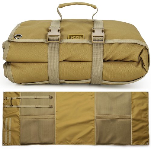 DEYACE Shooting Mats Prone Padded, Extra Large Portable Roll Up Shooting Padded Mat for Range Shooting and Hunting (Tan)