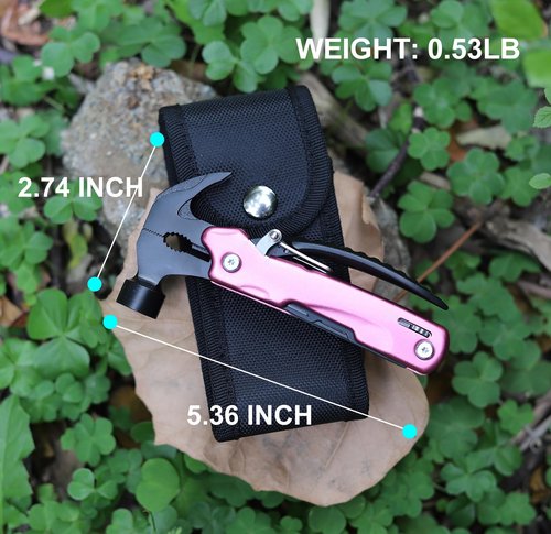 Gifts for Women Mom Wife - Women Gifts, Hot P'ink 12 in 1 Multitool Hammer - Birthday Gift for Mom, Woman, Wife, Sister - Reliable Companion for You