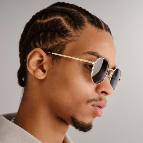 Le Specs Odyssey Sunglasses - Gold, Round, Unisex, Classic 'Everyday' Style