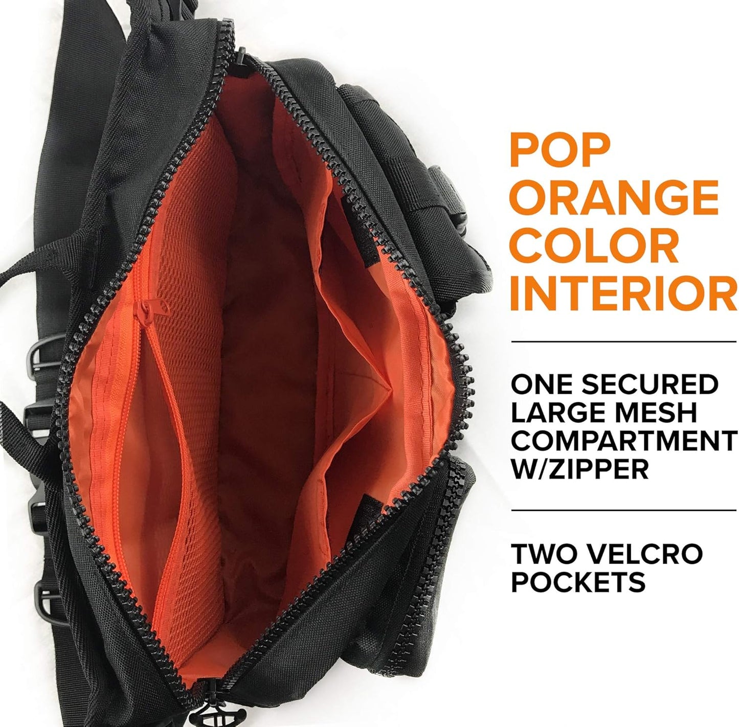 Fitdom Tactical Inspired Large Fanny Pack For Men. Perfect Techwear Accessories EDC Bag For Men. Multi-Functional Waist Pack