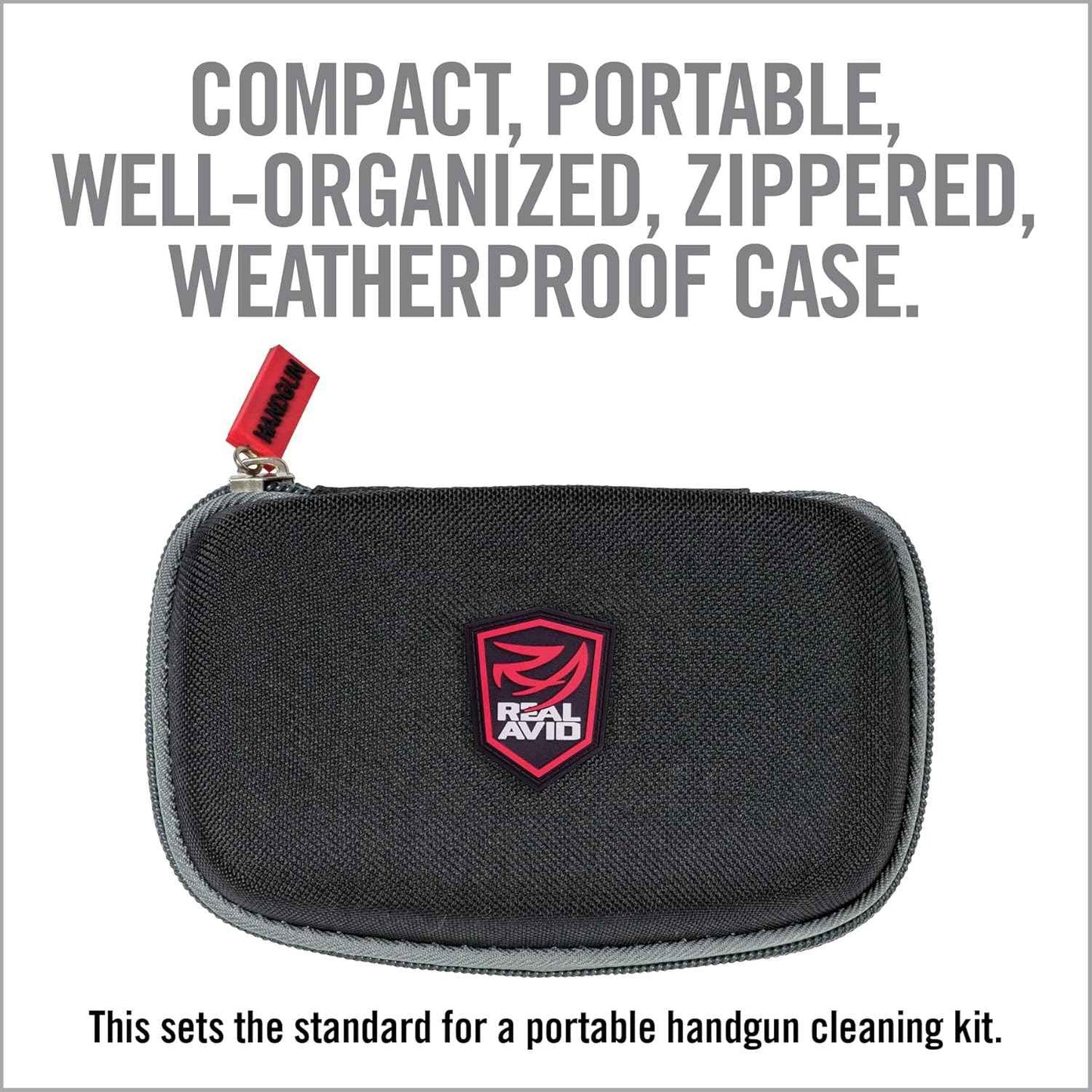 Real Avid Handgun Cleaning Kit with Gun Cleaning Mat & Magnetic Tray for 9mm, .40, .45 Caliber Pistols