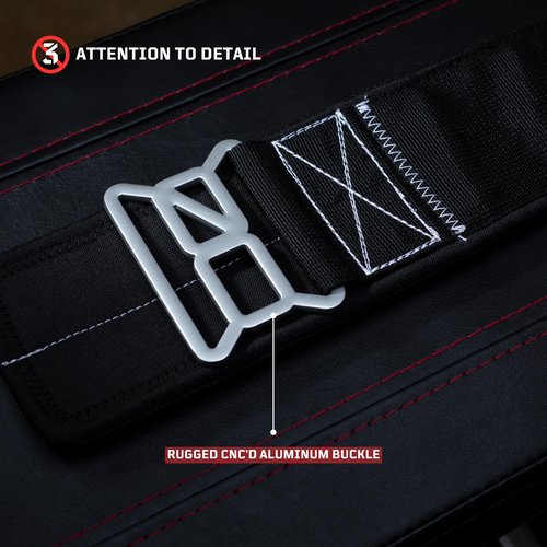 NoCo Premium Lifting Belt with Ab-Plate Technology - Front & Back Support, Quick Adjustment - Contoured Design for Optimal Comfort - Weightlifting, Powerlifting, Strength Training, Deadlifts, Squats -