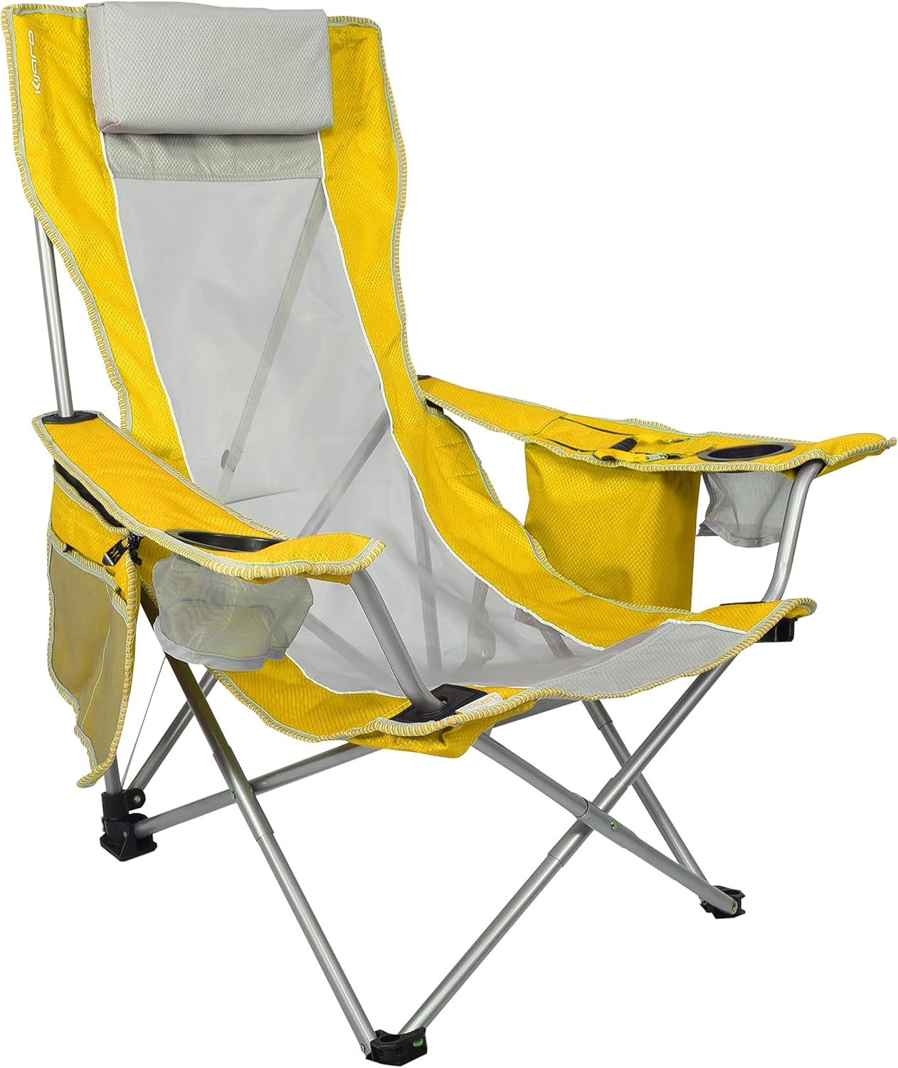 Kijaro Beach Sling Chair with Cooler Pocket - Various Fun Colors & Patterns - Perfect Beach Folding Chair and Camping Chair - Includes a Detachable Pillow