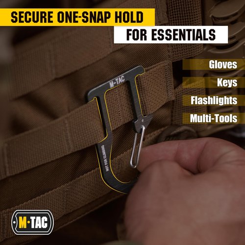 M-Tac Carabiner Clip Molle Compatible Snap Hook for Tactical Vest Backpack D-Ring