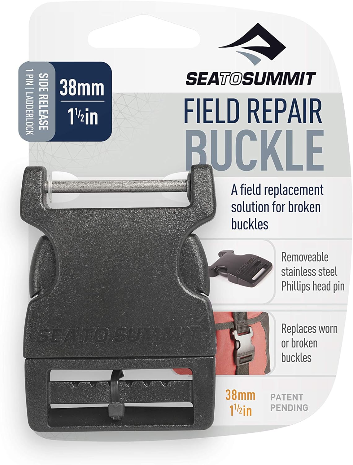 Sea to Summit Field Repair Buckle, Side Release - 1 Pin - 1 -1/2" - 38mm