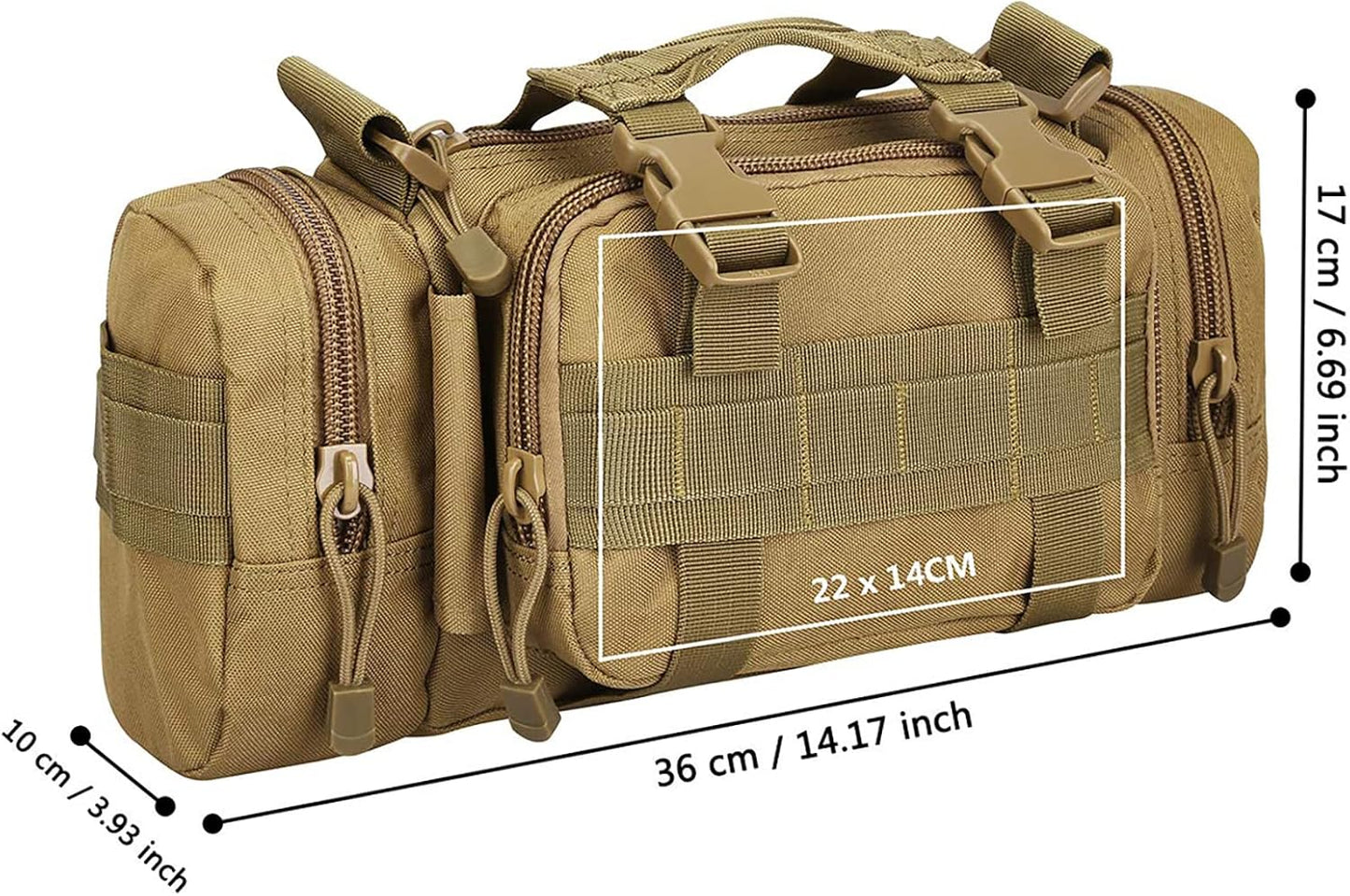 Tactical Waist Pack - G4Free Small Sling Fanny Pack with Hand Carry Handlebar