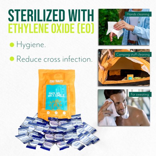 Zero Gravity Disposable Towels - 30pcs Compressed Ultra Soft Coin Tissue, Portable & Reusable Camping Personal Care Products, Recyclable Travel Towels