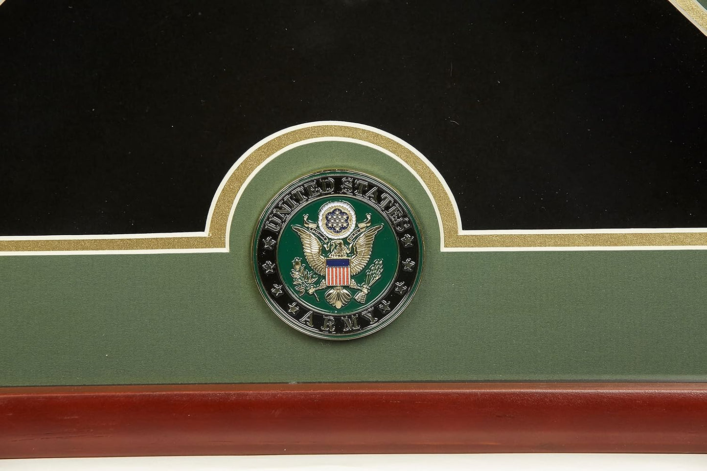 US Flag Display Case with Air Force Medallion Crafted from Premium Quality Materials - Made in USA