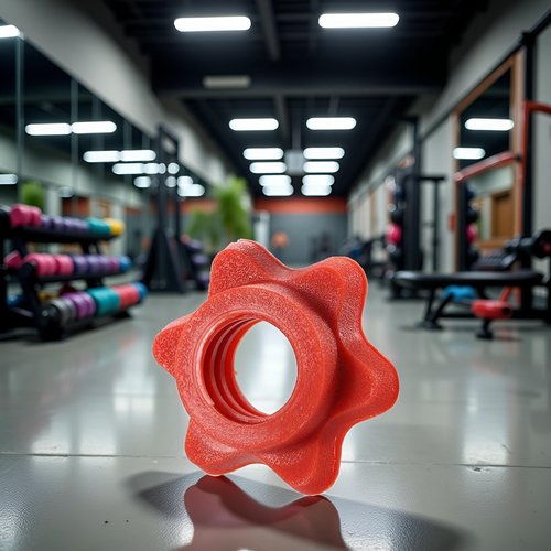 Red Fixed Dumbbell Dumbell Nut Anti-Slip Weight Lifting Accessories, Hexagon Nut Barbell Bar Collar Screw Safety Protection Standard Fixe Exercise and Fitness Dumbbells