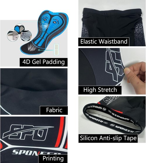 Men's Sponeed Cycling Outfit Set - Road Bike Jersey & Biker Shorts for Triathlon