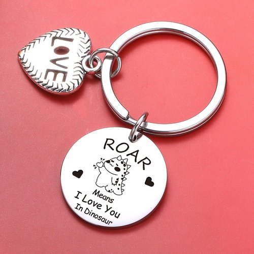 ZQEOU Dinosaur Gifts Dinosaur Stuff Dinosaur Lover Jewelry Dinosaur Charm Gift For Daughter Keychain Dino Keychain Dinosaur Party Favors Keychain Dinosaur Accessories Dinosaur Couple Gift