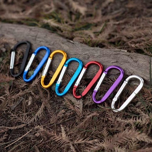Linsaner Carabiner Clips, Carabiner for Keys, Pets Leash Harness, Camping, Keychain Accessories, Small Durable (A1-Silvery)