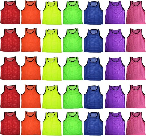 BlueDot Trading Adult & Youth Scrimmage Training Vests for Soccer, Basketball & More – Available in 1, 6, 12, 24 Packs