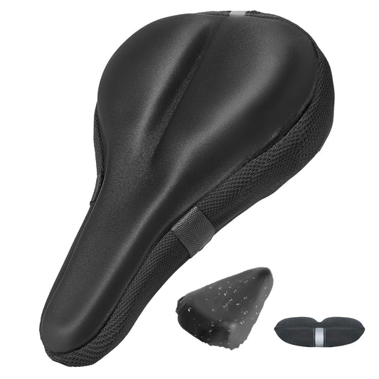 Extra Soft Gel Bike Seat Cover – Padded Wide Bicycle Saddle Cushion for Men & Women, Low-Nose Comfort Design for Peloton, Exercise & Outdoor Cycling, 2024 Award Winner