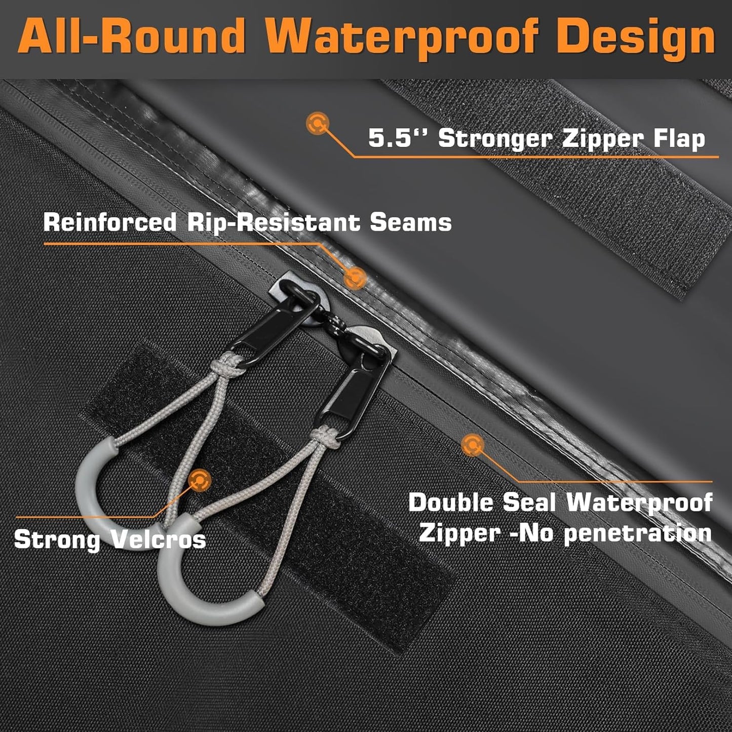Sailnovo Car Rooftop Cargo Carrier Bag Waterproof 20 Cubic Feet for Top of Vehicle with/Without Roof Rack Car Top Carrier with 6 Door Hooks, Reinforced Straps & Storage Bag 1000D