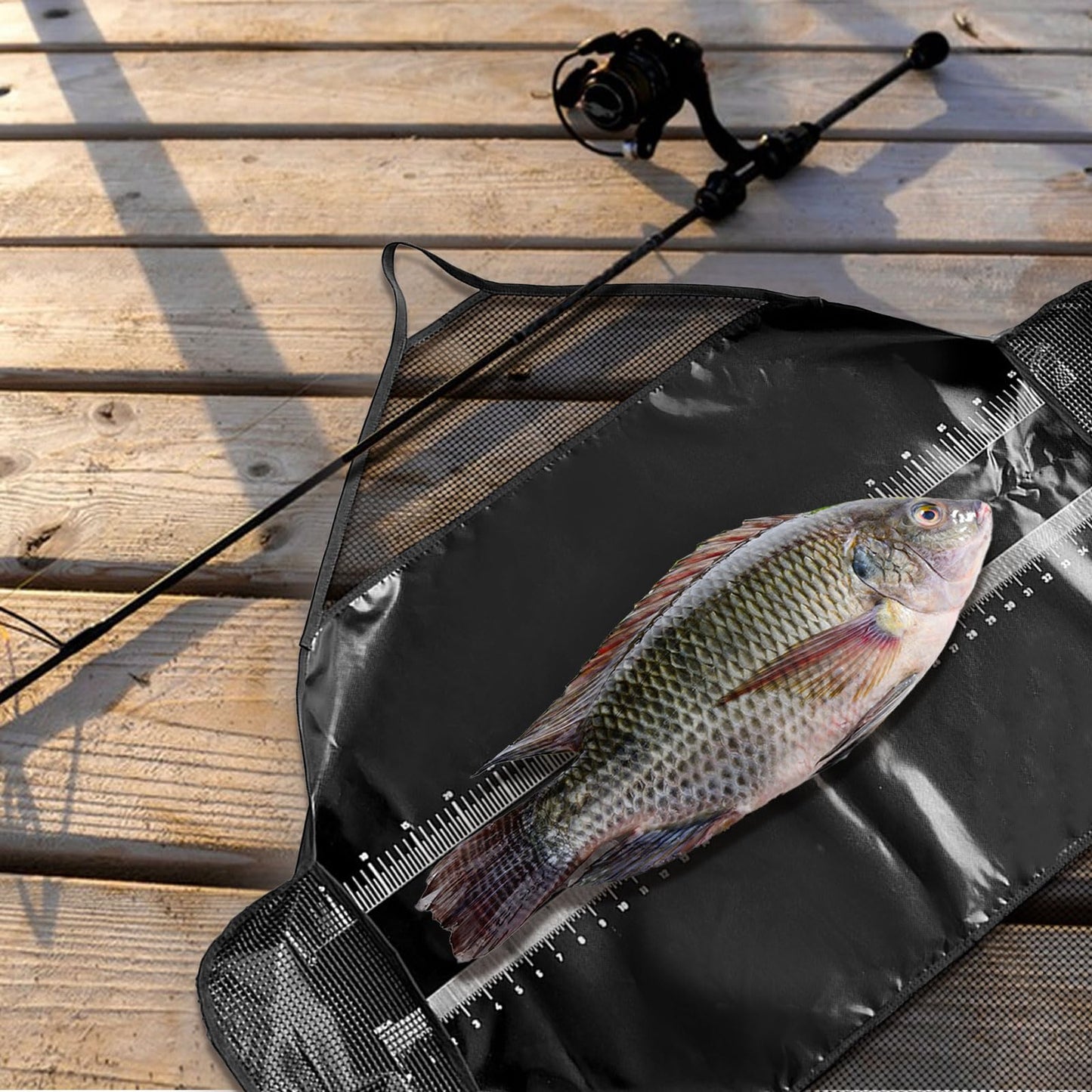 Fishing Tournament Weigh in Fish Bag, 49x21inch Heavy Duty Fish Bags Fish Weigh Bags Folding Sling Fish Bag Heavy Duty Fish Transport Bag for Caught Fish Leakproof Resistant Fishing Bag with Scale,