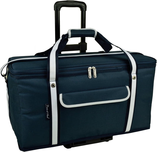 Picnic at Ascot Travel Cooler with Wheels- 64 Can Capacity- Collapsible Leakproof Cooler- Designed & Quality Approved in The USA