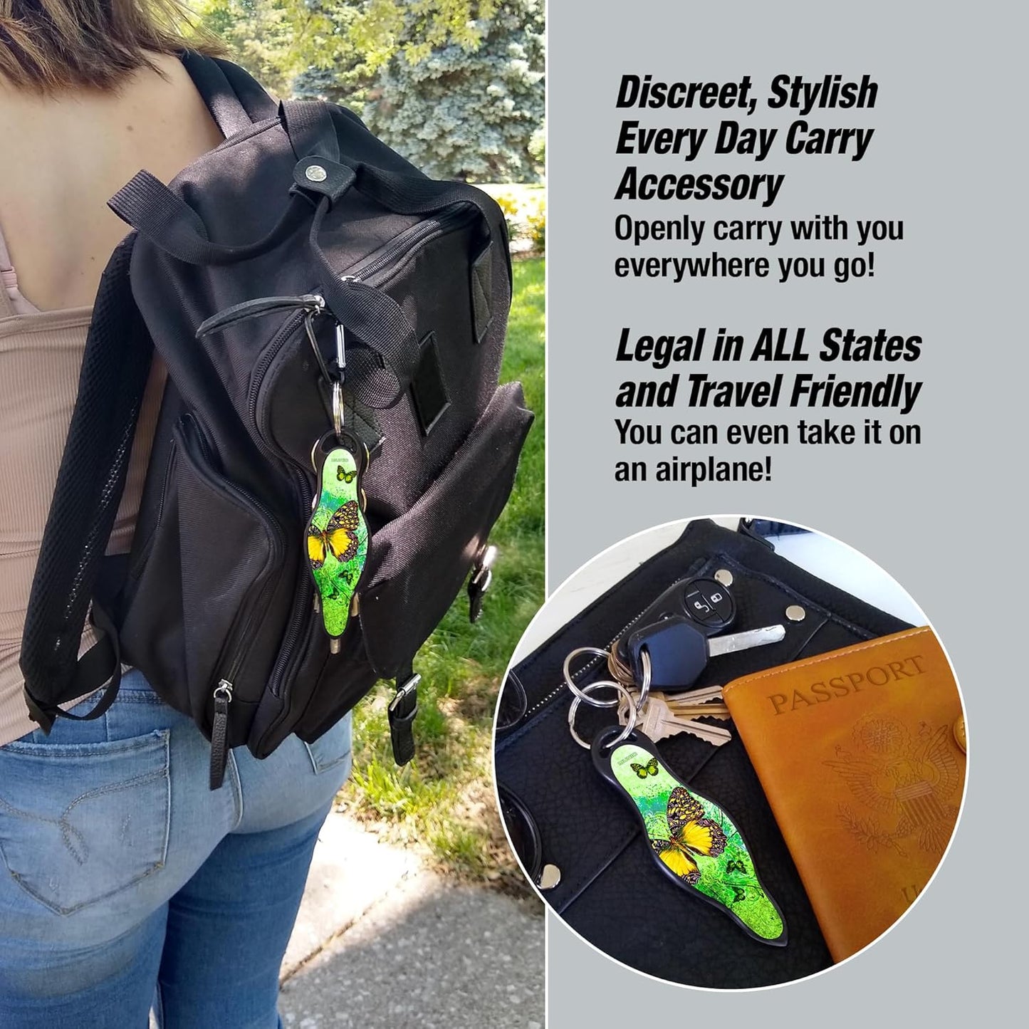 MUNIO Self Defense Keychain – Lightweight, Stylish & Portable Safety Tool for Women & Men – Non-Lethal Kubotan, Easy to Use