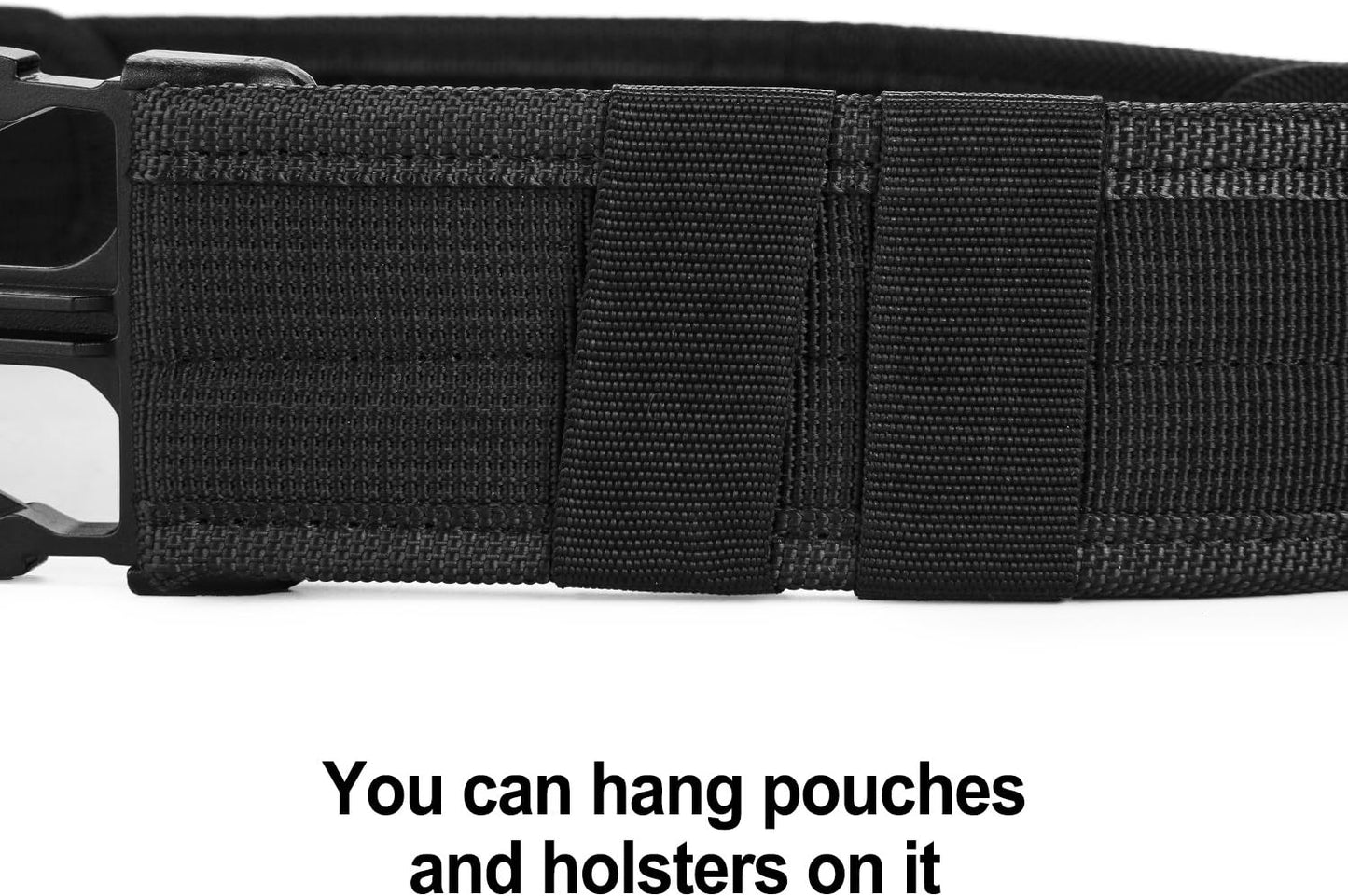 AGPTEK Police Security Tactical Combat Gear Utility Nylon Belt (Black)
