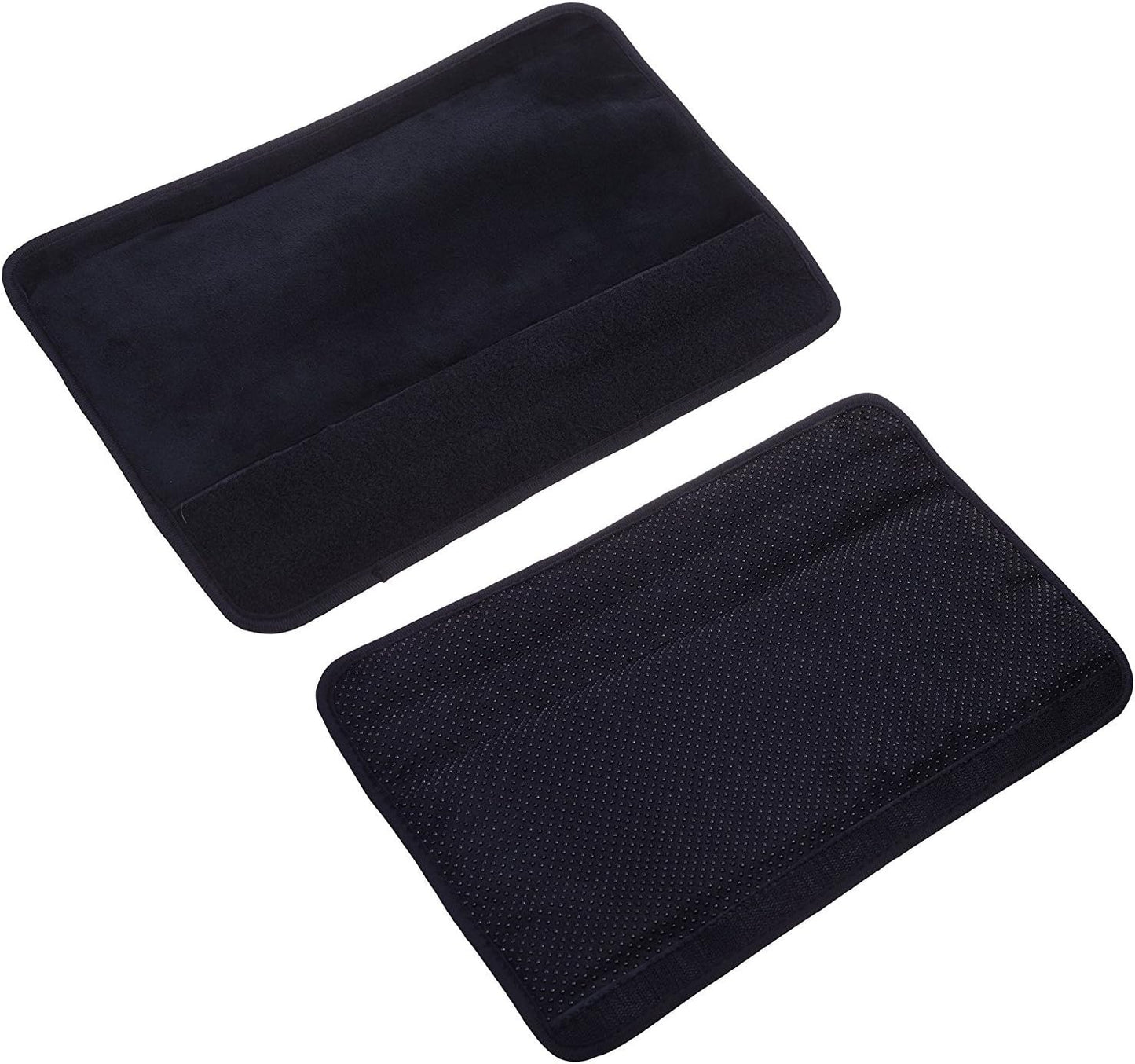 Wanty 2 Pieces Home Office Polyester Removable Durable Machine Washable Office Chair Armrest Slipcovers Covers Protect Armrests (Black)