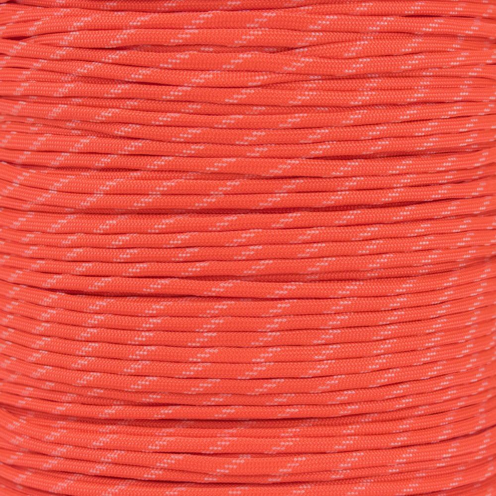 Neon Turquoise Glow in the Dark Paracord - 10 Feet, 100% Nylon with 7 Inner Strands