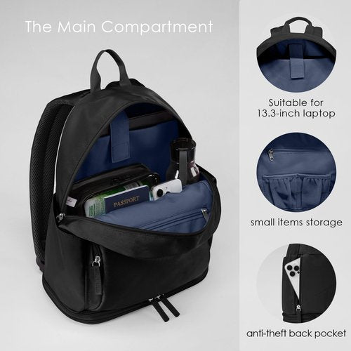 Uselike Gym Backpack for Women Small Gym bag with Expandable Shoe Compartment Waterproof Travel Backpack 26L