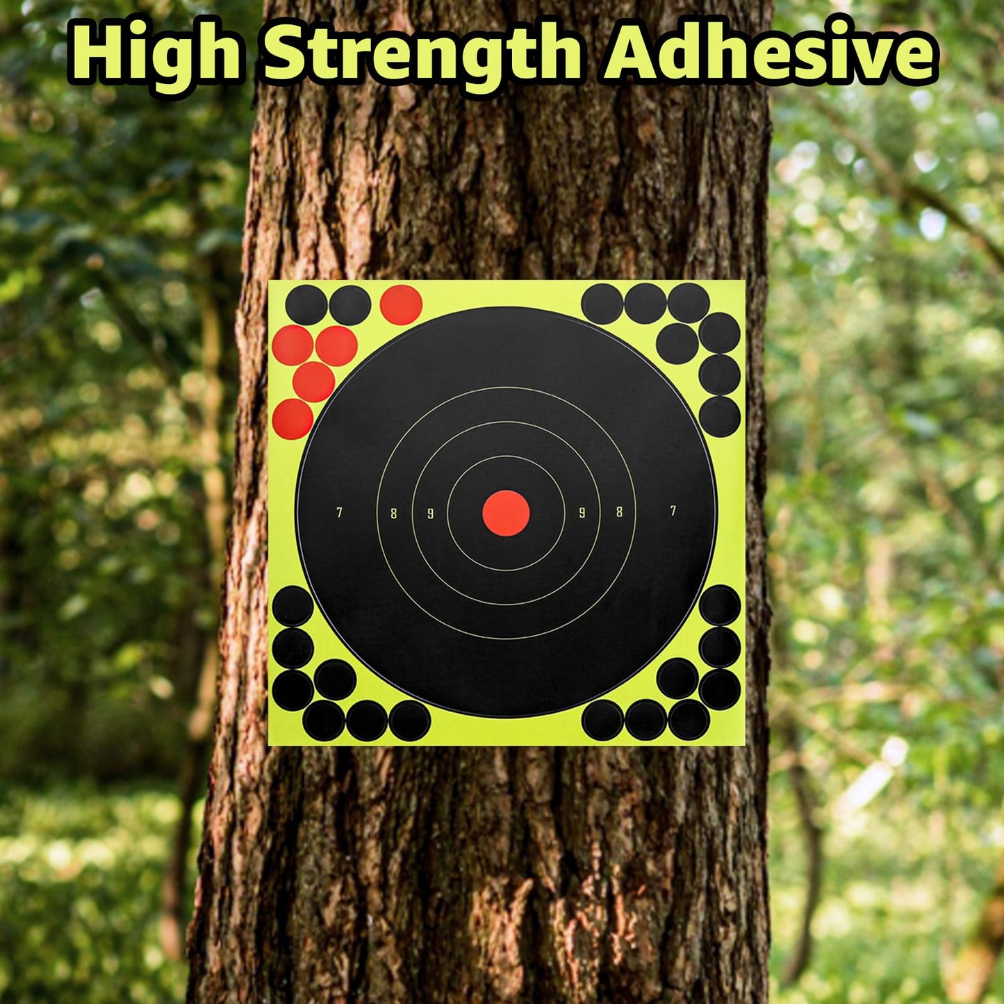 50PCS Self Adhesive Shooting Target, 10 Inch Paper Sticker Targets with Cover-up Patches, Paper Target for Gun, Pistol, Rifle, Bb Gun, Airsoft, Pellet Gun, Air Rifle